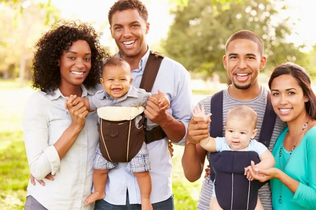 Try using a baby carrier to keep baby close and safe. 