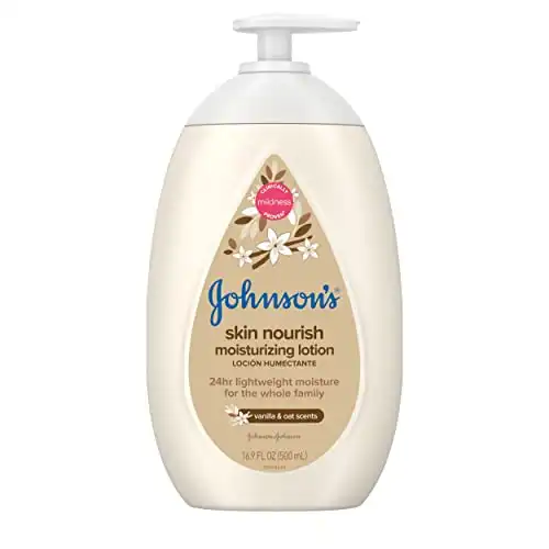 Johnson's Skin Nourish Moisturizing Baby Lotion for Dry Skin (Vanilla & Oat Scent)